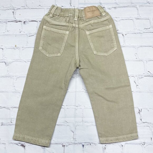 NWT Zara Straight Leg Jeans 12-18 mos Tan Cotton Denim - Picture 5 of 9